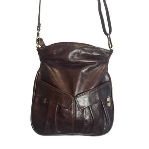 Vintage Helen Welsh Leather Hobo Boho Shoulder Bag Purse Hippie Retro Brown